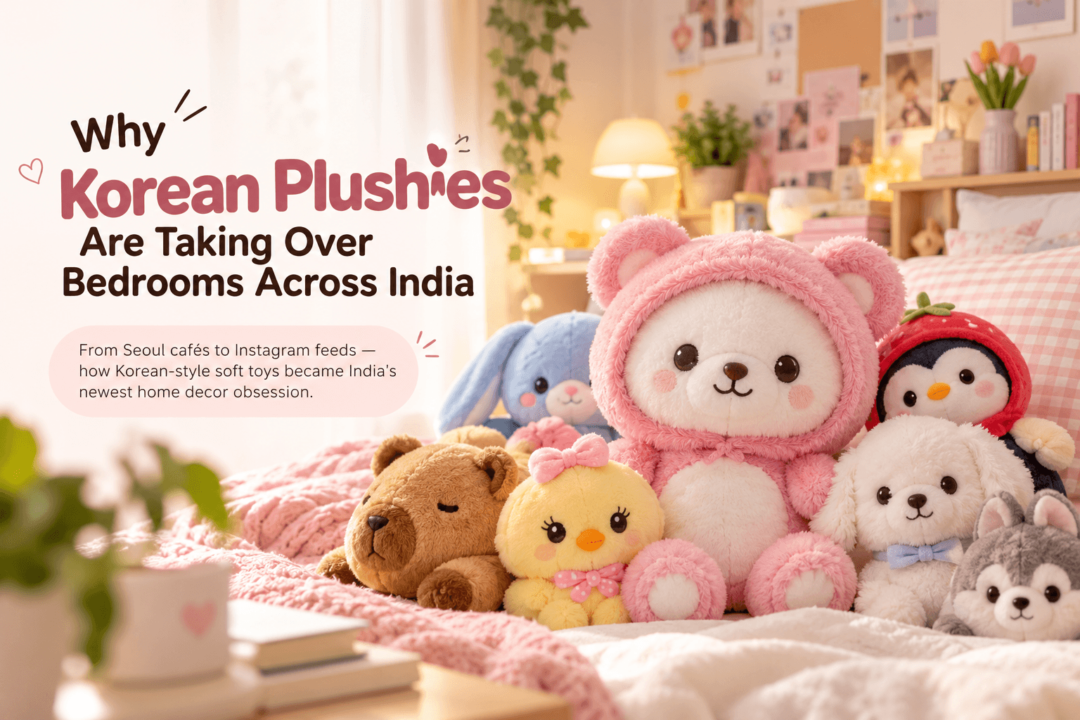Why Korean Plushies Are Taking Over Bedrooms Across India